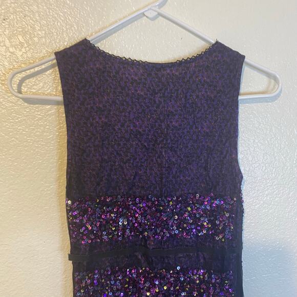 Gianfranco Ferre Vintage Purple Sequined Knee Length Dress EU 40 (US Size 8) - Picture 10 of 14
